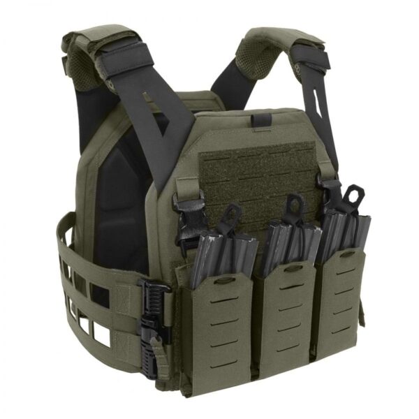 Warrior Laser Cut LPC V2 Low Profile Plate Carrier with Ladder Sides and 5.56 Triple Bungee Magazine Pouch