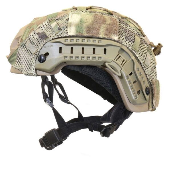 Nexus Tan SF M3 Helmet with Rails, NVG Shroud, Dialler and MultiCam Helmet Cover